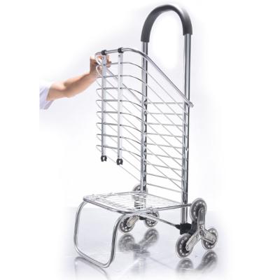 China Aluminum Alloy Folding Folding Stair Climbing Trolley With 40kg Load for sale