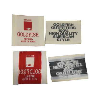 China Sustainable Custom Private Label Label For Apparel Garment High Density Woven Labels for sale