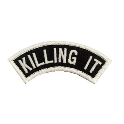 China custom 3D Kill It embroidery patches glow in dark iron on for  3D, Sustainable, Handmade, Customized for sale