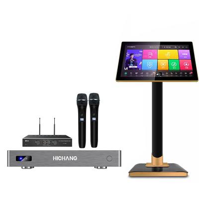 China Smart Home System 21.5 Touch Screen Karaoke Player Karaoke Machine Portable Karaoke System with Microphones for Home KTV for sale