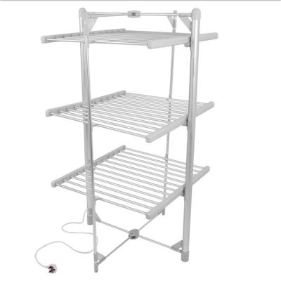 China EVIA 3 Folding Heated Clothes Airer Tier Clothes Drying Foldable Rack Laundry Dryer Hanger Rack for sale