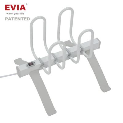 China (Other) EVIA Adjustable Free Standing White Aluminum 2 Pair Electric Shoe Rack for sale