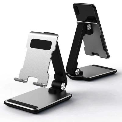 China 4-12inch Adjustable Cell Phone/Tablet Mobile Phone Holder Aluminum Folding Desk Stand For Ipad for sale