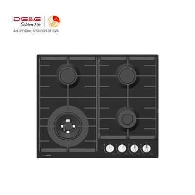 China Household S46036A/B DE&E Tempered Glass Gas Hob Factory Price High Efficiency 4 Burners Gas Stove for sale