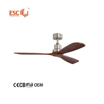 China No Factory Direct AC Motor 52 Inch Pure Copper Fan 3 Speed ​​220 Volt Wood Ceiling Fan for sale