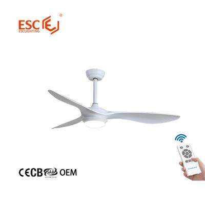 China With Light Home Decorative Silent Motor 5 Speed ​​Propeller White Ceiling Fans With Remote Control Led Lights for sale