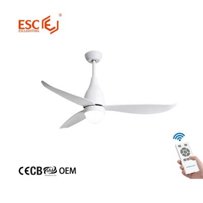 China With 52 Inch 5 Blades ABS Fan Speed ​​Fan Light Wholesale Light Remote Control White DC Ceiling Fan for sale