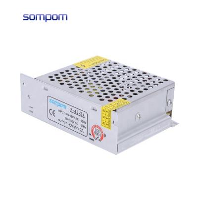 China Led driver SOMPOM 48w 24v 2a led light transformer ac to dc switch mode power supply for sale