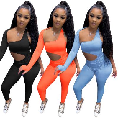 China YIWU XINYU QUICK DRY women fall fashion solid color Bodycon leisure sports overalls women outfits for sale