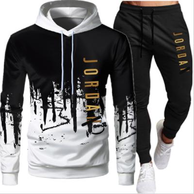 China 2021 new sublimation hoodie gym sweatsuits sweatsuits custom men tracksuit anti-pilling men's jogging hoodie logo suit for sale