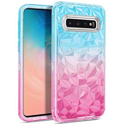 China Phone Back Cover Amazon Gradient Hot Color Diamond Style Mobile Phone Case For Samsung Galaxy S10 Plus for sale