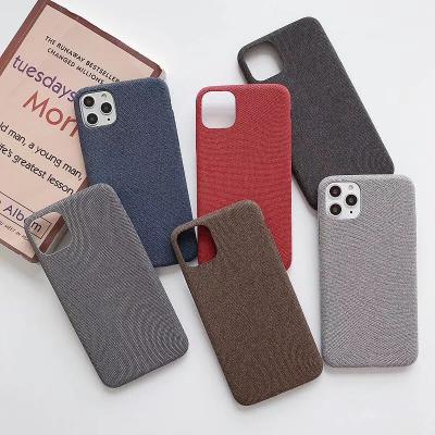 China Hot Anti-drop Amazon Fabric Cloth Cell Phone Case For iPhone X Xs Xr 11 12 13 Pro Max for sale