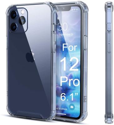 China Shock Proof For Iphone 12 Case, Dropshipping Crystal Clear Shockproof Tpu Bumper Transparent Phone Case Cover For Iphone 12 pro Max Fundas for sale