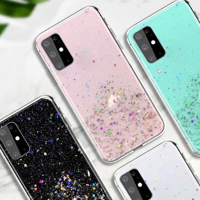 China Shock Proof For Samsung Galaxy S20 Glitter Case, Dropshipping Bling Glitter Star Epoxy Phone Case For Galaxy S20 Ultra Estuche Celular for sale