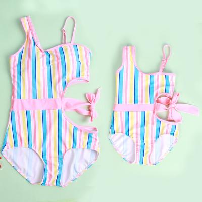 China Breathable Bikini Mother and Daughter Swimwear Custom Family Matching Two Piece Swimsuit Kids Swimwear for sale