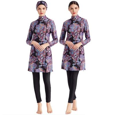 China New Arrival Breathable 3 Piece Full Coverage Modest Muslim Women Long Sleeve Bathingsuit for sale