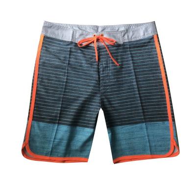 China Wholesale Mens Breathable Boardshorts Striped Print Swim Shorts Board Shorts Beach Shorts for sale