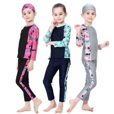 China Kids Breathable Warm Comfortable Muslim Swimwear Sale Swimsuit Islamic Swimwear for Kids Girls Muslim Swimwear for sale