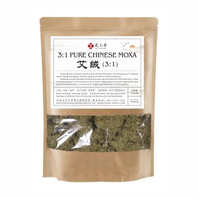 China Chinese Pure Common Mugwort Moxa Wool Moxibustion Loose Price Suitable Natural Color Body 3:1 for sale