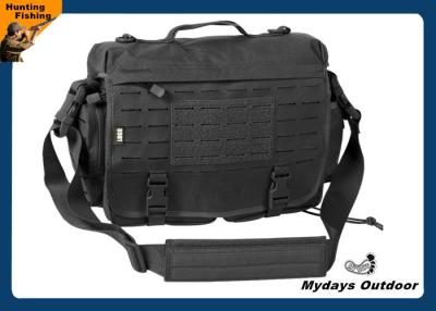 China Black Multi - Functional Tactical Messenger Bag Men 100% 600D Nylon , Pvc Coated for sale