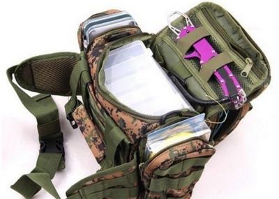 China Camo Fishing Tackle Backpack Utility Multi Pocket Fishing Tackle Backpack 30*13*22cm for sale