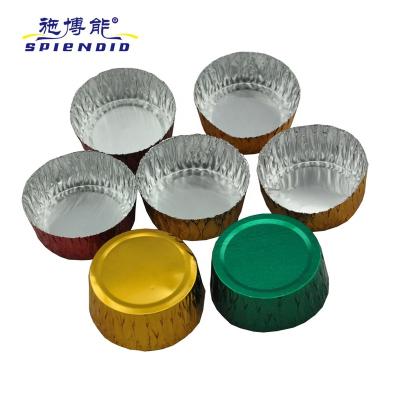 China Colorful Golden Mini Bread Disposable Bread Aluminum Foil Baking Cup for sale