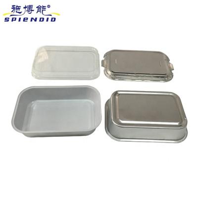 China Airline Aluminum Foil Food Container Food Tray Factory Disposable Aluminum Foil Container For Airline Catering for sale