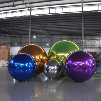 China Festival Giant 3m Diameter Inflatable Disco Mirror Ball, Customized Big Red PVC Inflatable Mirror Ball, Giant Inflatable Mirror for sale