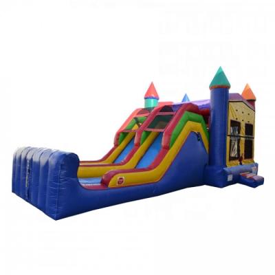 China PVC 5 in1 inflatable castle combo for party, inflatable juegos, jumping castle bouncer commercial for sale