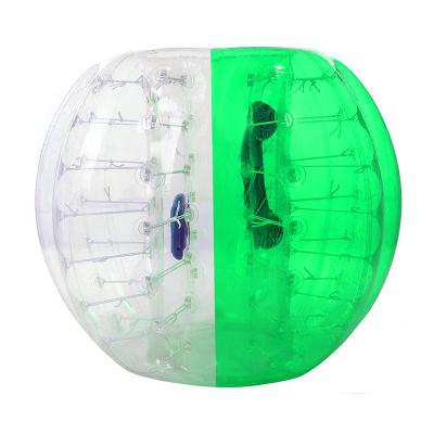 China Soft Handles& Comfortable Seat Belts / Cock Clear PVC Inflatable Bubble Bumper Ball 1.5m Diameter For Soccer Game for sale