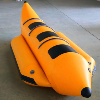 China 4 people PVC cheap inflatable water games flyfish banana boat for sale 3.8m long x 1.22m wide (4persons) for sale