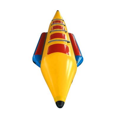 China cheap durable 4 person pvc flying inflatable banana boat for sale 3.8m long x 1.22m wide (4persons) for sale