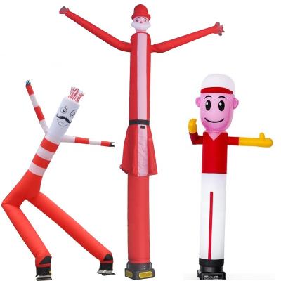 China Single PVC Christmas Leg Tube Man Sky Dancer For Ads, Custom Design LED Lighting Air Dancer Ads Sky Dancers for sale