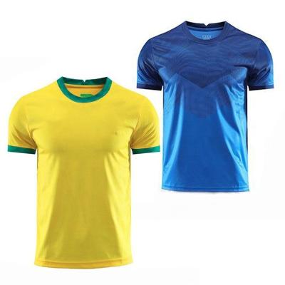 China Quick-drying 2020 New Jersey Camiseta Football Shirt Yellow Blue Football Wear for sale