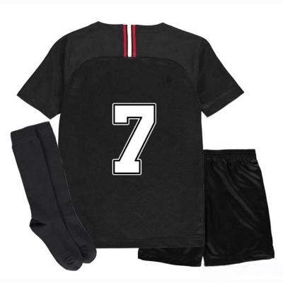 China Quick-Drying Custom Number Soccer Kids Kits Uniforms Set For Boys Football Team Wear for sale