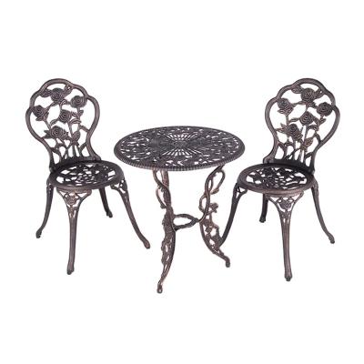 China High Quality Modern Outdoor Cast Aluminum Dining Table and Chairs Patio Furniture Set for sale