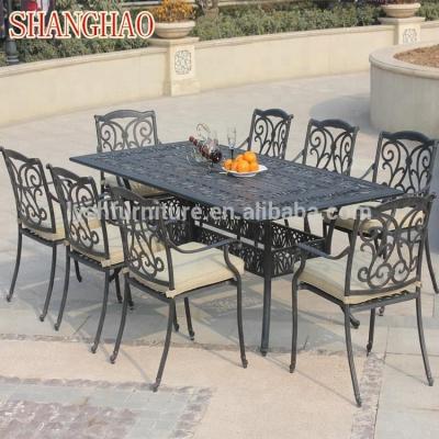 China Outdoor Weather Furniture Cast Aluminum Patio Dining Set Outdoor Metal Furniture for sale