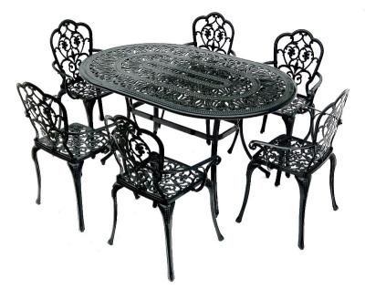 China Outdoor Leisure Cast Aluminum Furniture Outdoor Chairs And Table Sets Outdoor Patio Garden Dining Furniture for sale