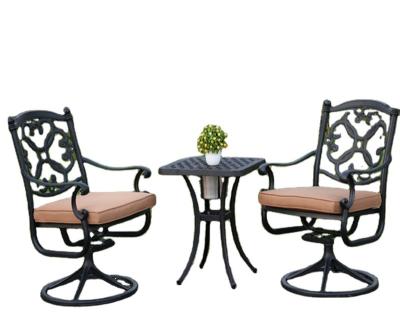 China Modern Outdoor Aluminum Furniture Dining Swivel Chair Used In Garden for sale