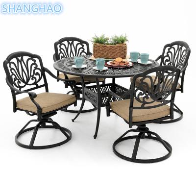 China Outdoor Leisure Aluminum OutdoorFurniture Dining Swivel Chair Used In Garden for sale