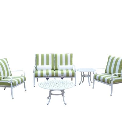 China Eco-freindly Outdoor Cast Aluminum Garden Patio Furniture Audubon Metal Sofa Set for sale