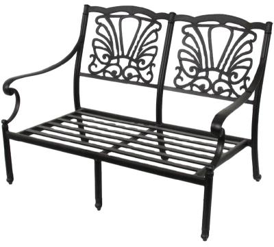 China Durable Outdoor Furniture Garden Bench Cast Aluminum Garden Patio Bench for sale