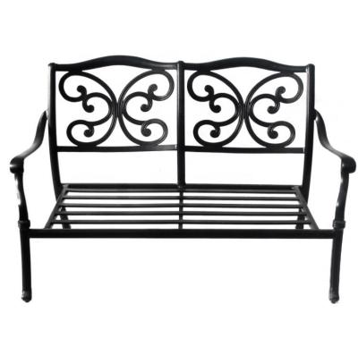 China Durable Cast Aluminum Loveseat Patio Furniture Bench For Garden for sale