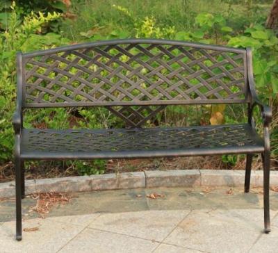 China Patio Bench Cast Aluminum Outdoor Furniture Outdoor Bench In Garden for sale