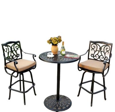 China Modern good prices metal bar set furniture bar table and aluminum bar chair for sale