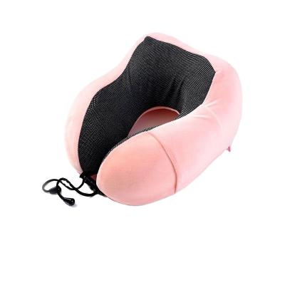 China All-Season U Shape Neck Anti-Static Cervical Pure Memory Foam Kit Pillow Travel Gamer Reading Pillow With Bag for sale