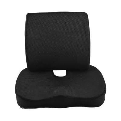 China Anti-Static Breathable Fabric Cushion For Hotel Office Chair Waist Lumbar Support Memory Foam Rest Pillow Home Set for sale