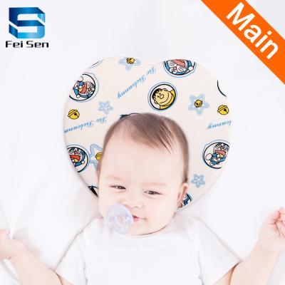 China 2021 Anti-Static Moon Shape Baby Pillow 3d Factory Price Couch Memory Foam Baby Sleeping Newborn Pillow for sale