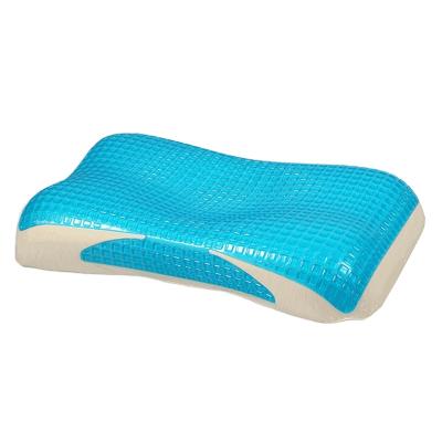 China Summer Anti-static Wholesale Cool Gel Wedge Rebound Memory Foam Slow Sleep Pillow With Removable Pillowcase for sale