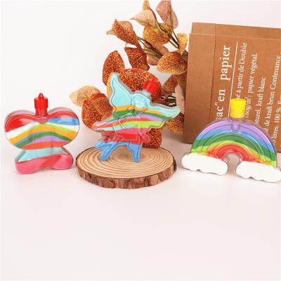 China PVC Material Empty Household Products Different Shape Sand Art Bottle With Cap Or Plug for sale